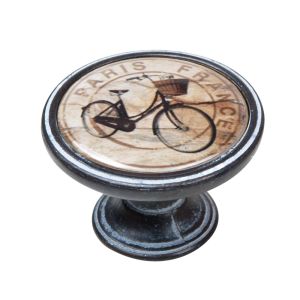 Puxador de óxido em picleto bici paris 37mm, lote de 12