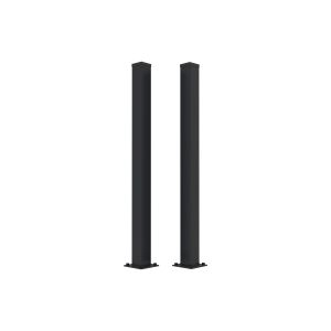 Conjunto de 2 postes de ferro carmo 10x10cm a.145cm pretos