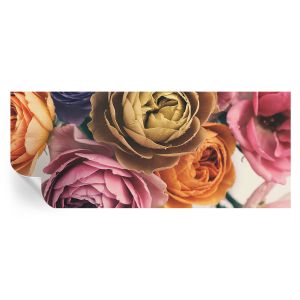 Papel de parede autocolante rosas coloridas 250x104 tulup