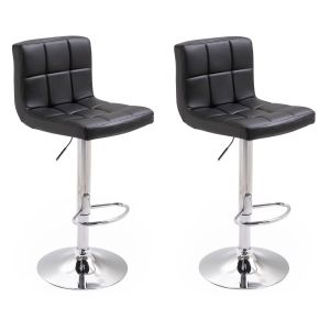 Conjunto de 2 bancos de barra preta mike