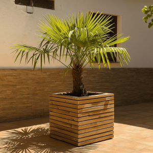 Jardineira luxe de madeira tratada vidahuerto 60x60x60 cm
