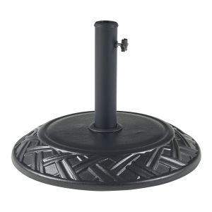 Suporte para guarda-chuva bisegna redondo em betão ø50x7cm preto [casa.pro]