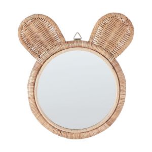 Espelho ashanti 30 cm 33 cm rattan natural