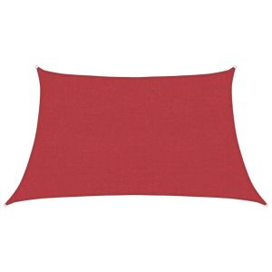 vidaXL toldo de vela hdpe rojo 160 g/m² 3/4x2 m