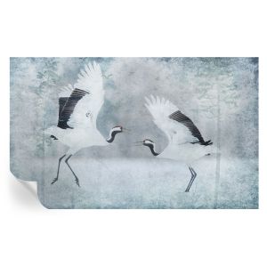 Papel de parede vinílico guindastes harmoniosos 416x254 tulup