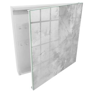 Caixa para chaves decorativa 30x30x5 elegância pura, abertura à direita
