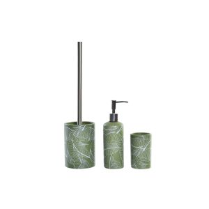 Conjunto de 3 peças de dolomita e PP para banho, 9,5x9,5x37 cm
