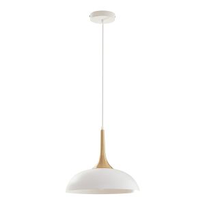 Candeeiro suspenso blairgowrie 1xE27 metal branco/latão colorido [lux.pro]