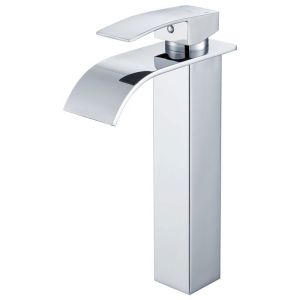 Torneira de lavatório - inox - misturador cromado - bico alto - design casc