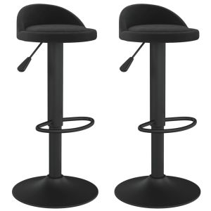 vidaXL taburetes de cocina 2 unidades terciopelo negro