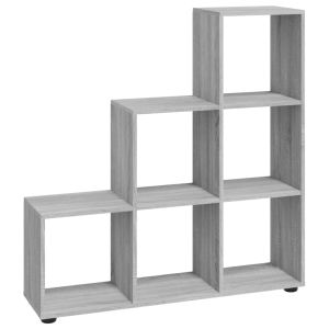 Estante escada/prateleira 107 cm derivados madeira cinza sonoma