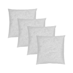 Pack de 4 enchimentos para almofadas 40x40cm fibra oca fusionhome