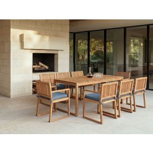 Conjunto de refeição madeira de acácia certificada castanho sassari premium