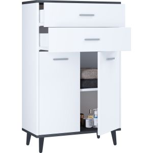 Pecho de cajones y aparadores lindas blanco / antracita 97 x 60 x p. 28