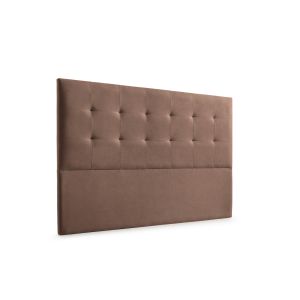 Cabeceira estofada atenea aqualine 145x120x8 cm - chocolate - moonia