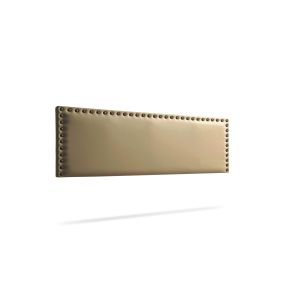 Cabeceira estofada modena pele sintética 190x55x8 cm - dourado - moonia