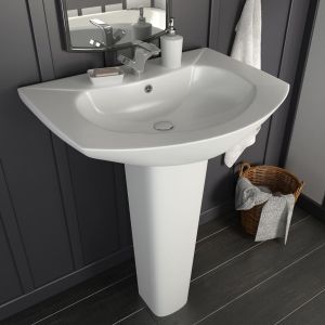 Lavatório autoportante de cerâmica branca vidaxl 650x520x200 mm