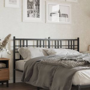 Cabeceira de cama 160 cm metal preto ptob2126