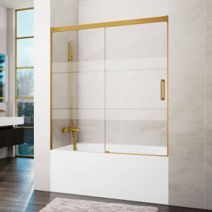 Resguardo banheira frontal+deslizante basic 145-150cm serigrafado dourado