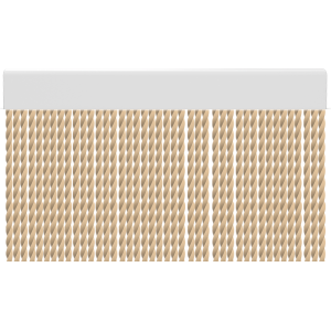 Tubo de cortina de porta PVC bege / 120 x 220