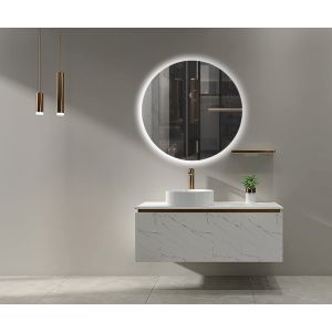 LEDimex-espelho porto ø50 redondo retroiluminado LED