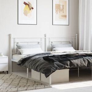 Cabeceira de cama 200 cm metal branco ptob5714