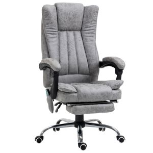 Cadeira de escritório com massagem poliéster, espuma color gris