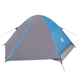 vidaXL tienda de campaña iglú para 2 personas impermeable azul