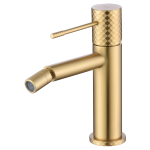 Misturador monocomando bidet em latão ouro com cartucho cerâmico e flexívei