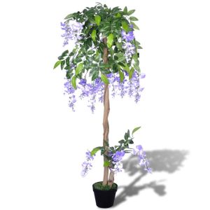 Glicínias artificiais com vaso 120 cm