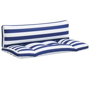 Almofadões p/ paletes 2 pcs tecido oxford riscas azul/branco