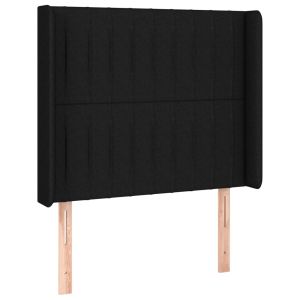 vidaXL cabecero con orejas de tela negro 103x16x118/128 cm