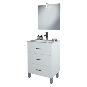 Ondee - móvel de casa de banho montecarlo - 60cm -branco - lacado brilhante