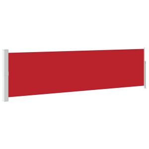 Toldo lateral retrátil para pátio 140x500 cm vermelho