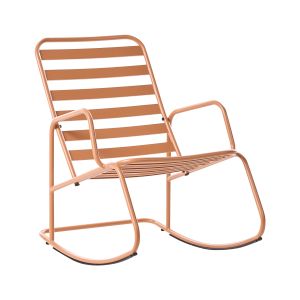 Cadeira de baloiço para jardim turi metal castanho dourado