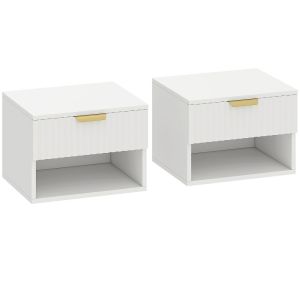 Mesinha de cabeceira 40x34x29 cm color blanco Homcom, casa - quarto