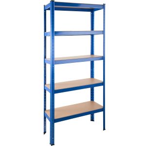 Prateleira metálica 5 baldas hasta 350 kg 75,5 x 30,5 x 172 cm azul