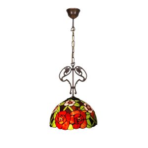 Luminária pendente com ornamento em ferro fundido, série nova york, 30 cm d