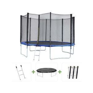 Trampolim "joycy" - ø 4,27 m - com rede + escada + cobertura + kit de ancor