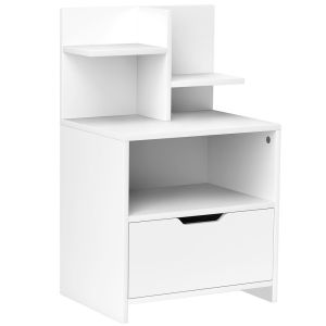Mesa de cabeceira 45x35x73 cm color blanco Homcom, casa - quarto