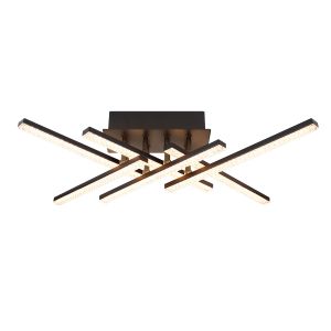 Nettlife LED lâmpada de teto moderna  lâmpada preta de 50 cm com controle