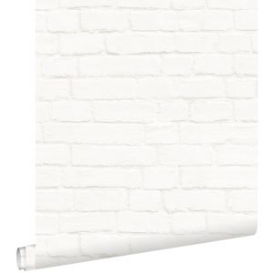 Estahome papel de parede parede de tijolo off-white 53 cm x 10.05 m