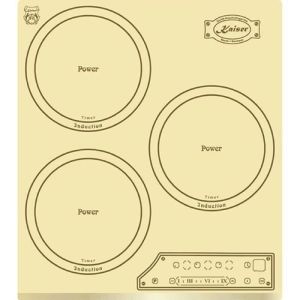Placa de indução 45 cm kaiser kct 4795 fi elfad • 3 queimadores • booster •