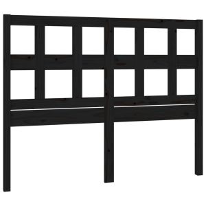 vidaXL cabecero de cama madera maciza de pino negro 185,5x4x100 cm