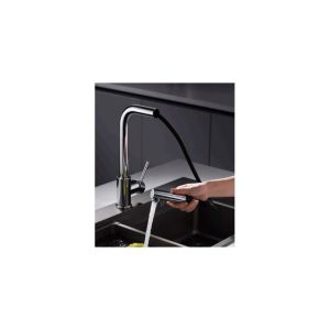 Torneira de cozinha monocomando extensível cromada – série malta