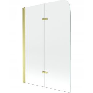 Resguardo de banheira transparente 80x140 cm, dourado