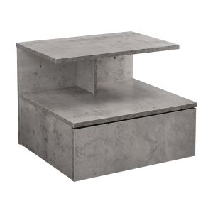 Mesa de cabeceira de parede amberg gaveta 40x35x31cm - betão [en.casa]