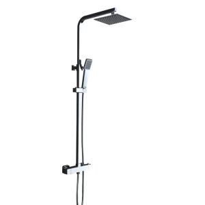 Coluna de duche extensível termostática cromada