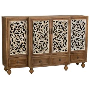 Aparador de madeira marrom 160x42x102