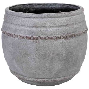 Vaso em fibra de vidro branco 37x37x30h cm
